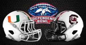 Miami Hurricanes vs. South Carolina Gamecocks at the 2014 Independence Bowl edition