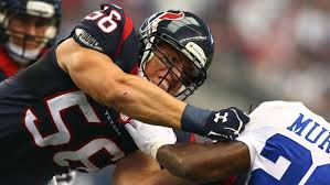 Brian Cushing, Texans inside LB, suffered a fractured right wrist.